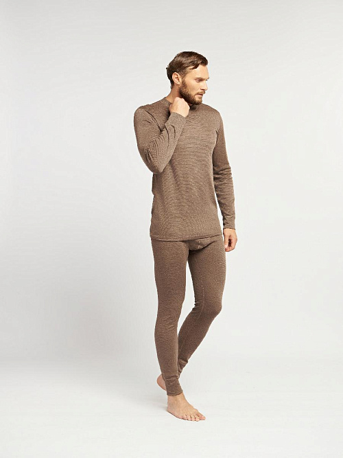 Термокомплект (Фуфайка+Кальсоны) двухслойный с начесом из кофейного волокна и пэ мужской 